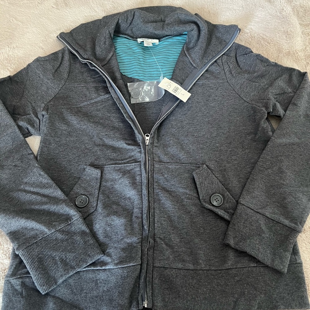 Gray Zip-Up Hoodie